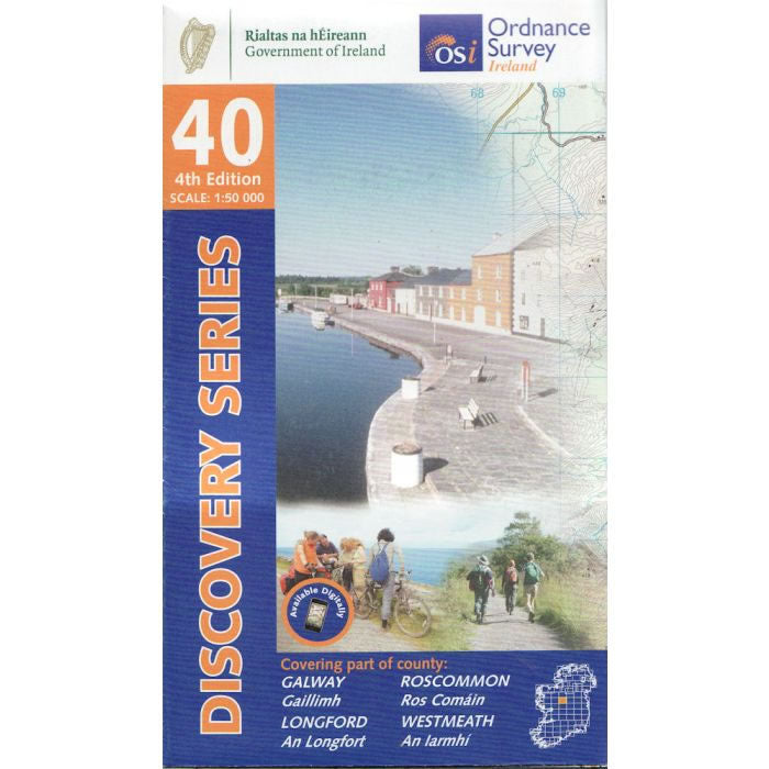 Irish Discovery Map 40, Galway, Roscommon, Longford and Westmeath